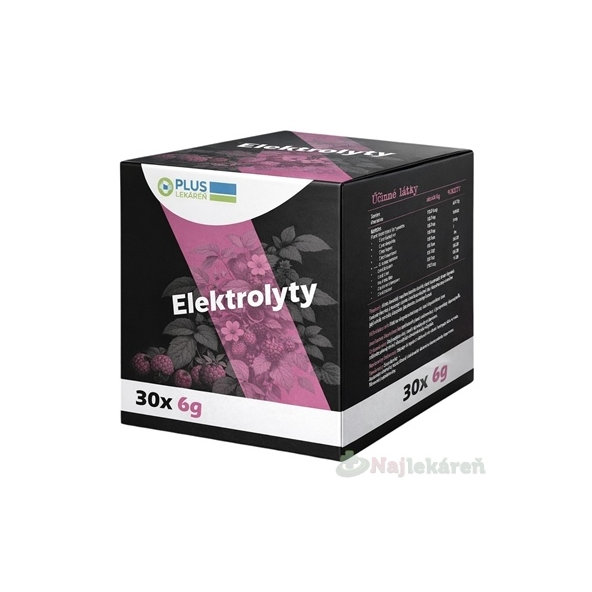 Plus Lekáreň Elektrolyty malina 30 sáčků
