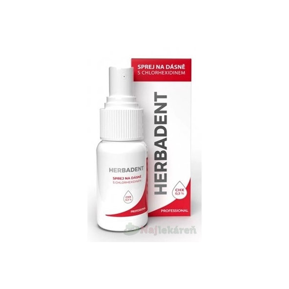 Herbadent Professional sprej na dásně s 0,3 % chlorhexidinem 25 ml