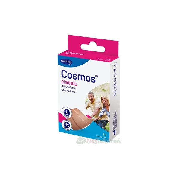 Cosmos Classic odolná náplast na rány 6 cm × 1 m 1 ks