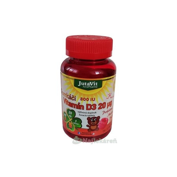 JutaVit Gumkáči vitamin D3 20 µg Kids 60 gummies