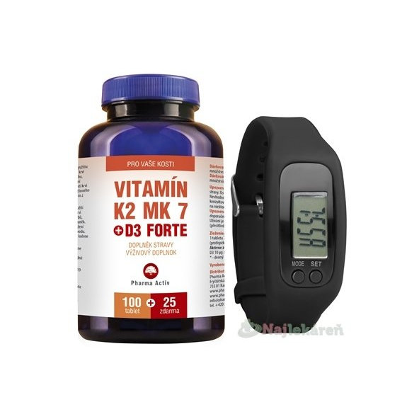 Pharma Activ Vitamín K2 MK7 + D3 Forte 100 + 25 tablet