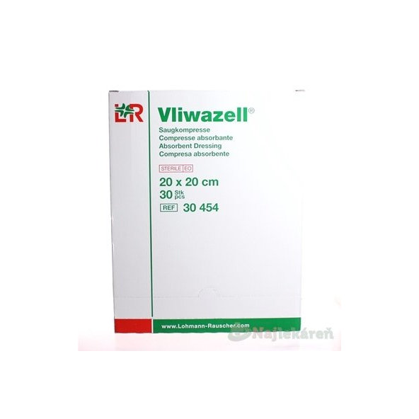 Vliwazell savé sterilní kompresy 20x20 cm 30 ks