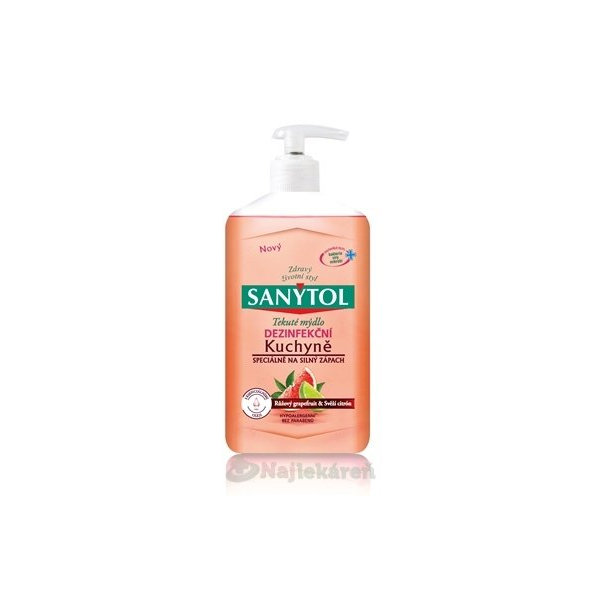 Sanytol Tekuté mýdlo Kuchyně dezinfekční grepfruit a citron 250 ml
