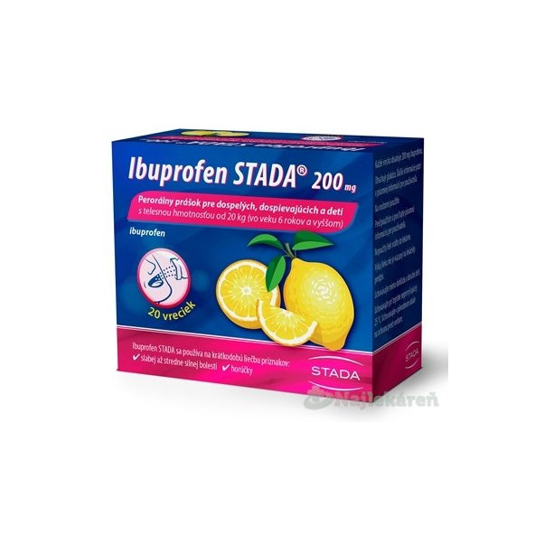 Ibuprofen Stada 200 mg 20 sáčků
