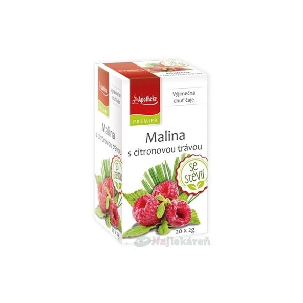 APOTHEKE Premier čaj malina a citronová tráva 20x2 g