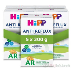 HiPP Anti-Reflux AR kojenecká výživa 0m+ 5x300 g
