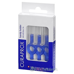 Curaprox UHS 409 Handy Holder držák s krytkou modrý 3 ks