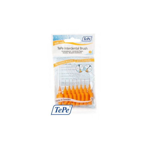 TePe medzizubní kartáčky 0,45 mm oranžové 8 ks