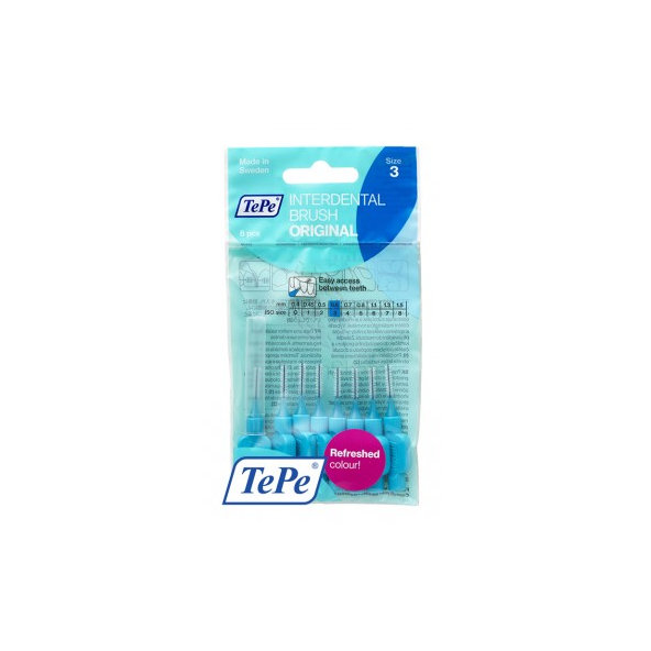 TePe medzizubní kartáčky 0,6 mm modré 8 ks