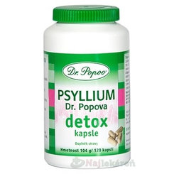 DR. POPOV Psyllium Detox 120 kapslí