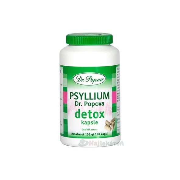 DR. POPOV Psyllium Detox 120 kapslí