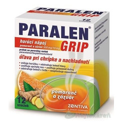 Paralen Grip horúci nápoj pomaranč + zázvor 12 sáčků
