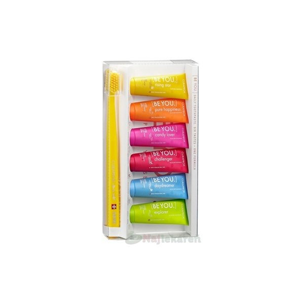Curaprox Be You 6-pack zubní pasta 6x10 ml a kartáček CS 5460
