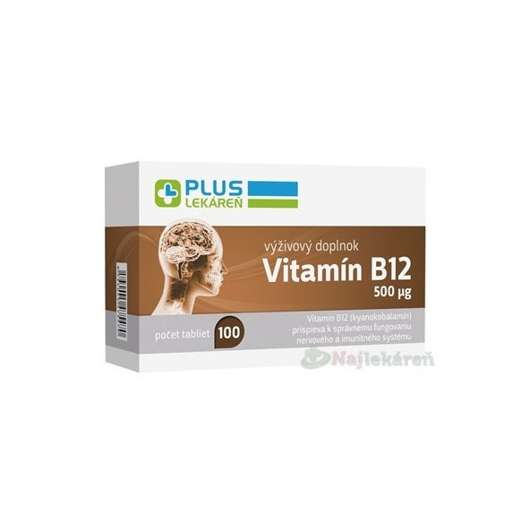 Plus Lekáreň Vitamín B12 500 µg 100 tablet