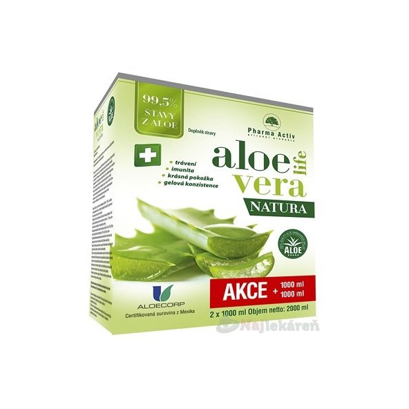 Pharma Activ AloeVeraLife Natura šťava z aloe vera 2x 1000 ml