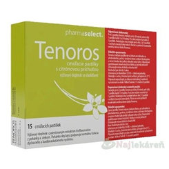 TENORO pohanka + zinek citron 15 cucacích pastilek