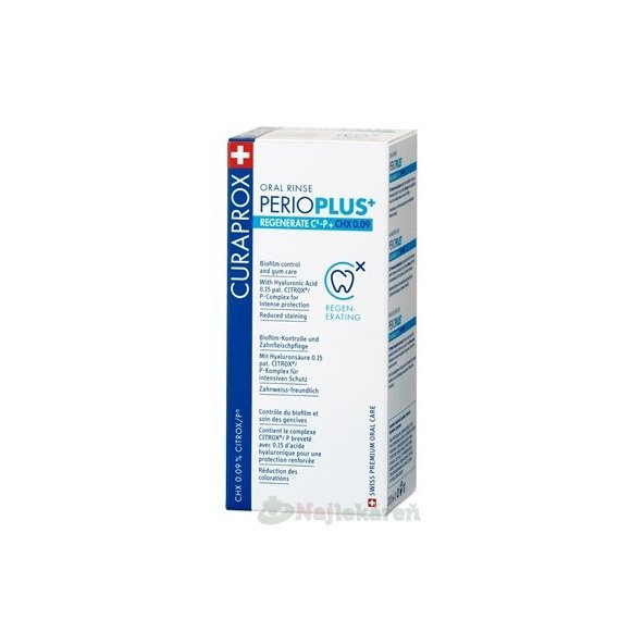Curaprox Perio Plus Regenerate CHX 0,09% ústní voda 200 ml