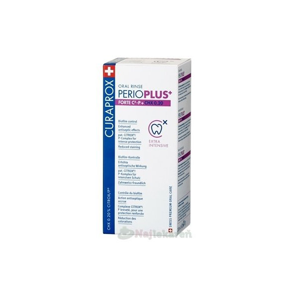 Curaprox Perio Plus Forte CHX 0,20% ústní voda 200 ml