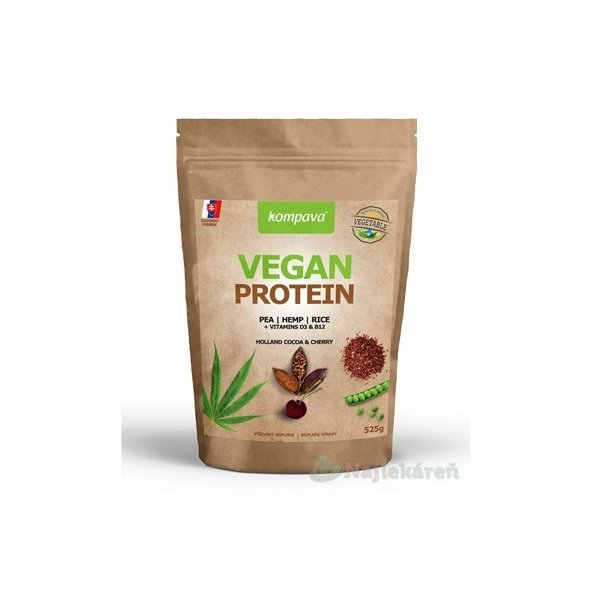 kompava Vegan Protein čokoláda višeň 525 g