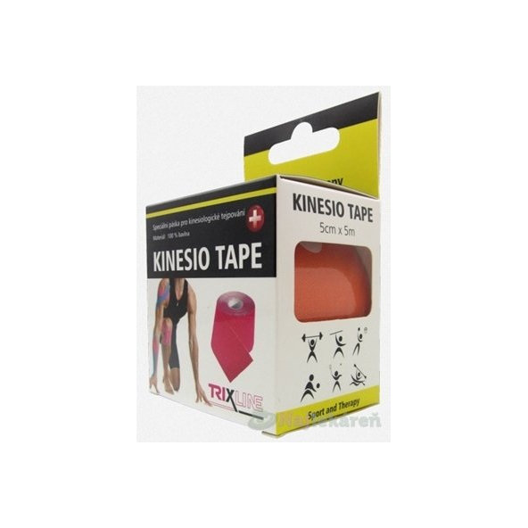 KINESIO TAPE Trixline tejpovací páska oranžová 5 cm × 5 m