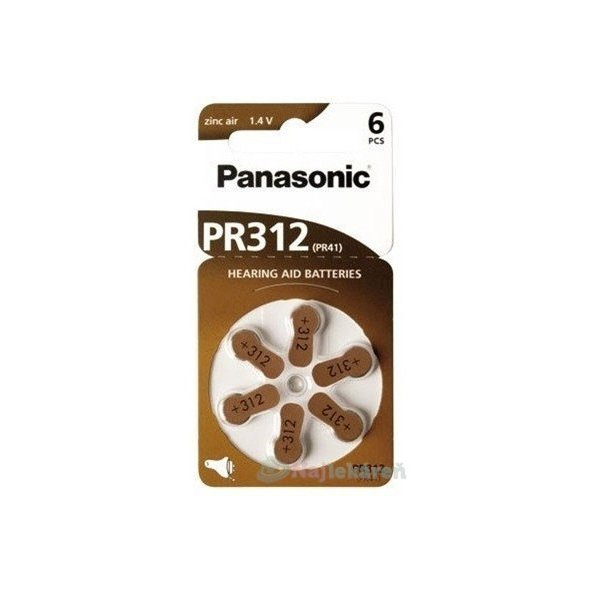 PANASONIC PR312 baterie do naslouchadel 6 ks