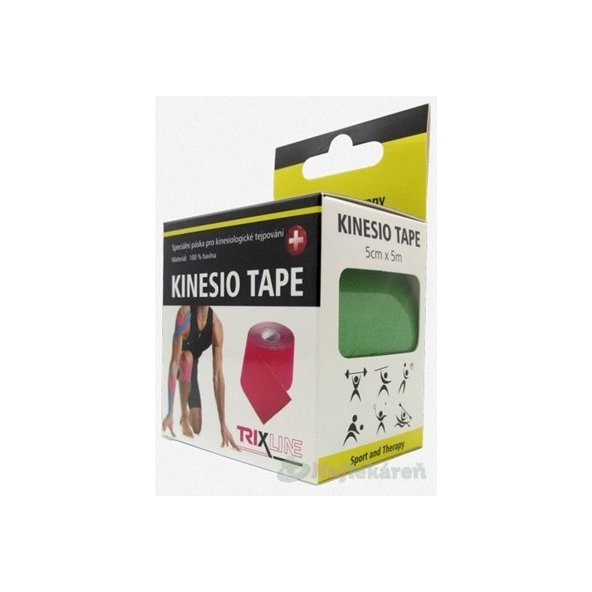 KINESIO TAPE Trixline tejpovací páska zelená 5 cm × 5 m