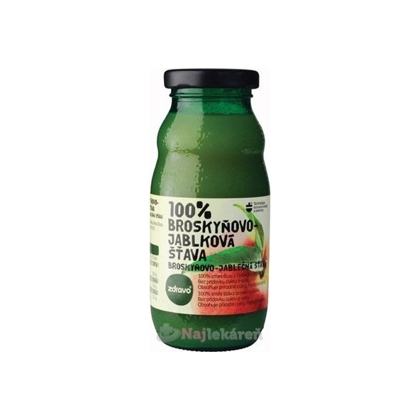 Zdravo 100% broskvovo-jablečná šťáva 200 ml