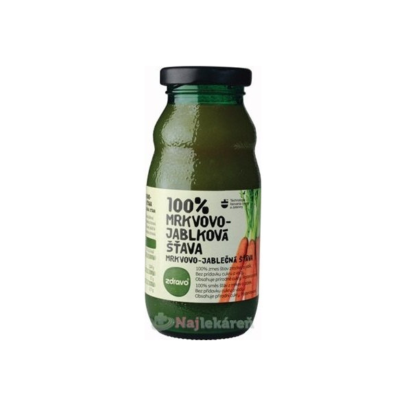 Zdravo 100% mrkvovo-jablečná šťáva 200 ml