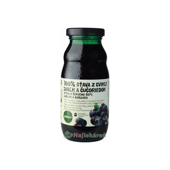 Zdravo 100% šťáva z červené řepy, jablek a borůvek 200 ml
