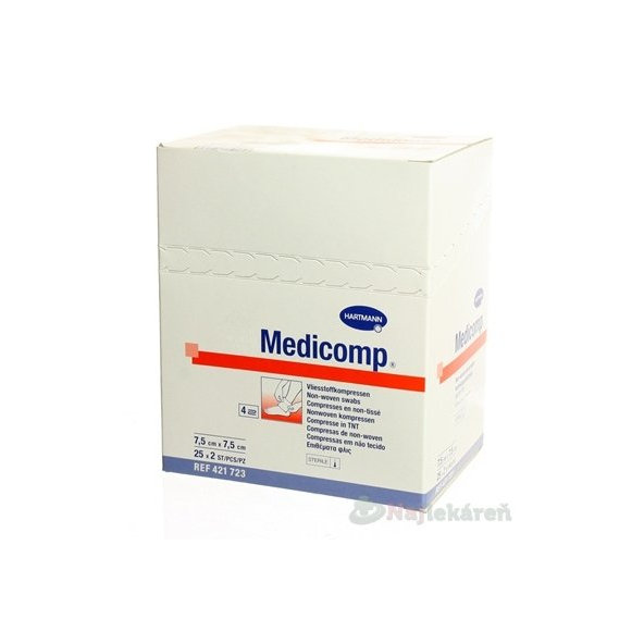 Medicomp kompres sterilní 7,5x7,5 cm 50 ks