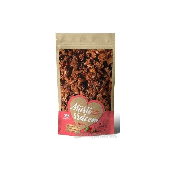 Topnatur müsli Srdcem belgická čokoláda brusinky 350 g