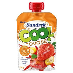 SUNAR COOL ovoce banán jahoda jablko 12m+ 120 g