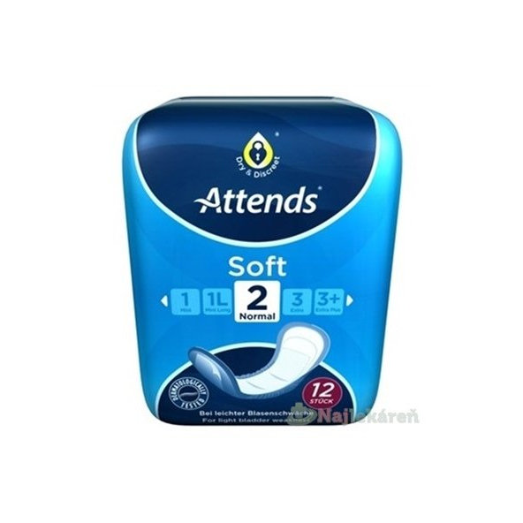 Attends Soft Normal 2 dámské inkontinenční vložky 449 ml 26,5 cm 12 ks
