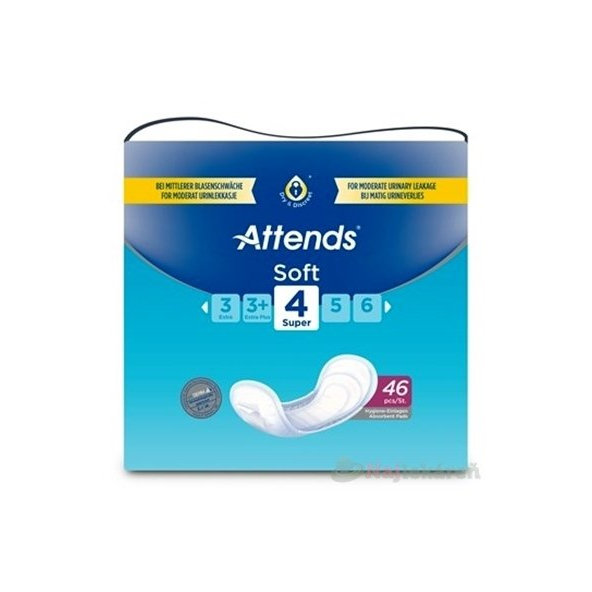 ATTENDS Soft Super 4 vkládací pleny 1000 ml 46 ks