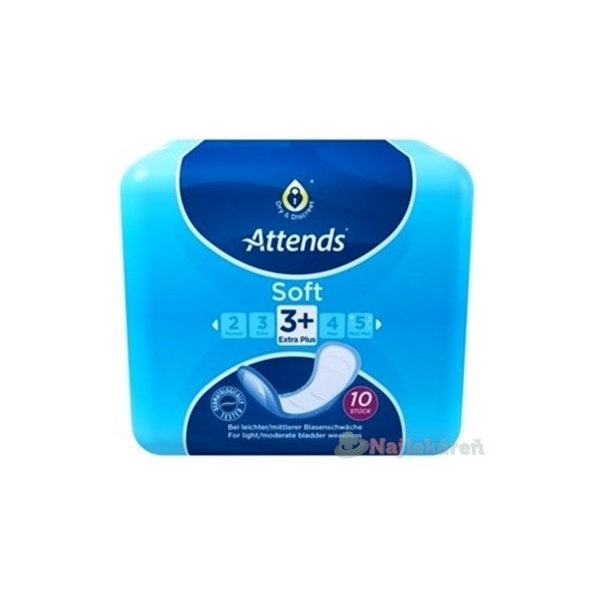 ATTENDS Soft Extra 3+ inkontinenční vložky 799ml 36,5 cm 10 ks