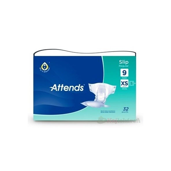 ATTENDS Slip Regular 9 inkontinenční plenkové kalhotky XS 32 ks
