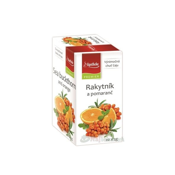 APOTHEKE Premier rakytník a pomaranč čaj 20×2 g