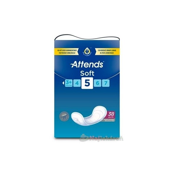 ATTENDS Soft 5 vkládací pleny 1100 ml 38 ks