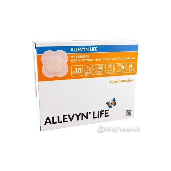 Allevyn Life krytí na rány 12,9 × 12,9 cm 10 ks