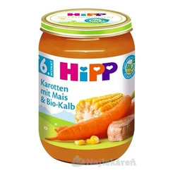 HiPP BIO příkrm mrkev s kukuřicí a telecím masem 190 g