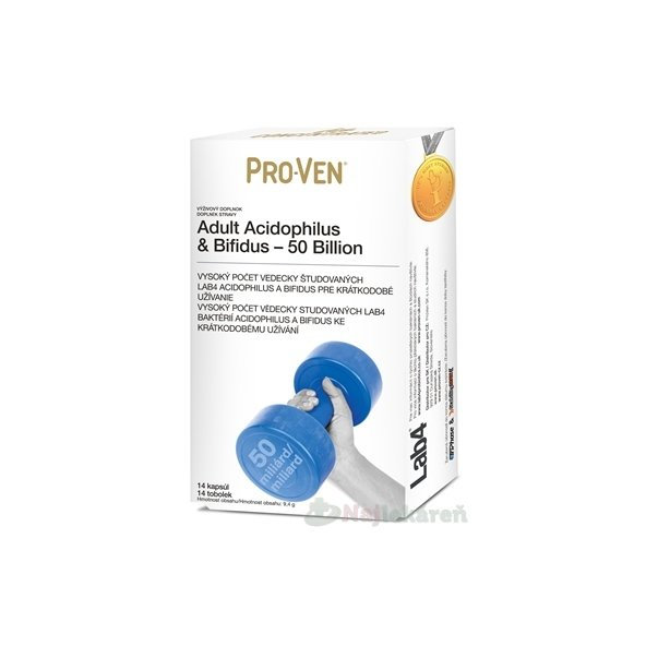 Pro-Ven Adult Acidophilus & Bifidus 50 Billion 14 kapslí