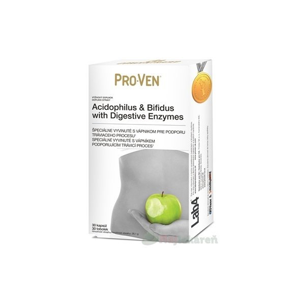 Pro-Ven Acidophilus & Bifidus Digestive Enzymes 30 kapslí