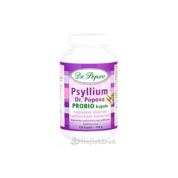 DR. POPOV Psyllium Probio 120 kapslí