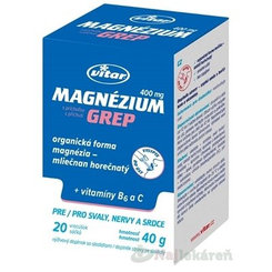 Vitar Hořčík 400 mg + vitamíny B6 a C grep 20 sáčků