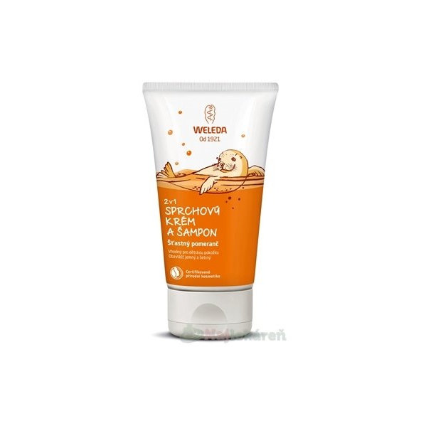 Weleda 2v1 sprchový krém a šampon pomeranč 150 ml