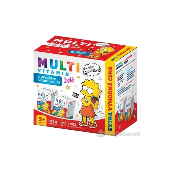 Revital Multivitamín The Simpsons 5 příchutí 100 želé