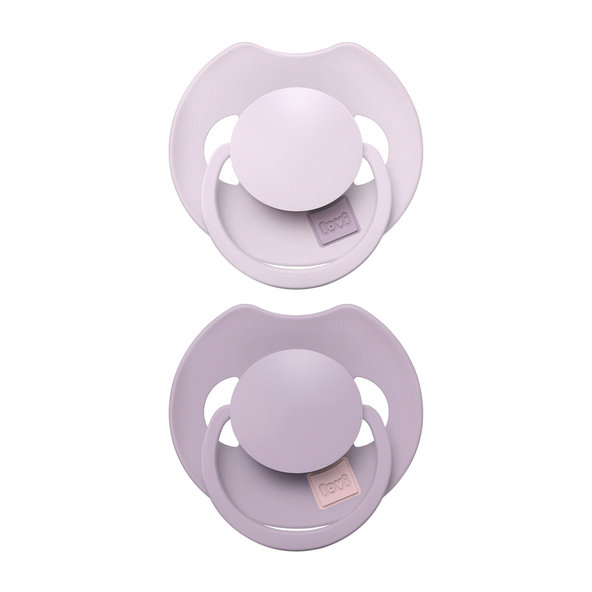 LOVI Prime Dudlík dynamický silikonový Lilac/Violet 6–18 m 2 ks
