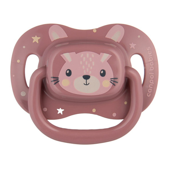 Canpol Babies dudlík symetrický Cute Animals 18 m+ růžový