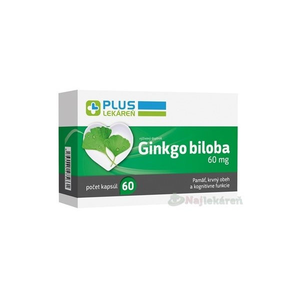 Plus Lekáreň Ginkgo biloba 60 mg 60 kapslí