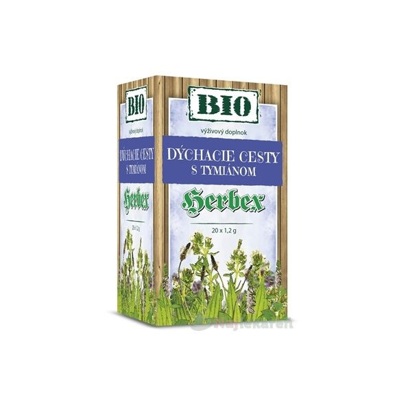 HERBEX BIO dýchací cesty s tymiánem čaj 20x1,2 g